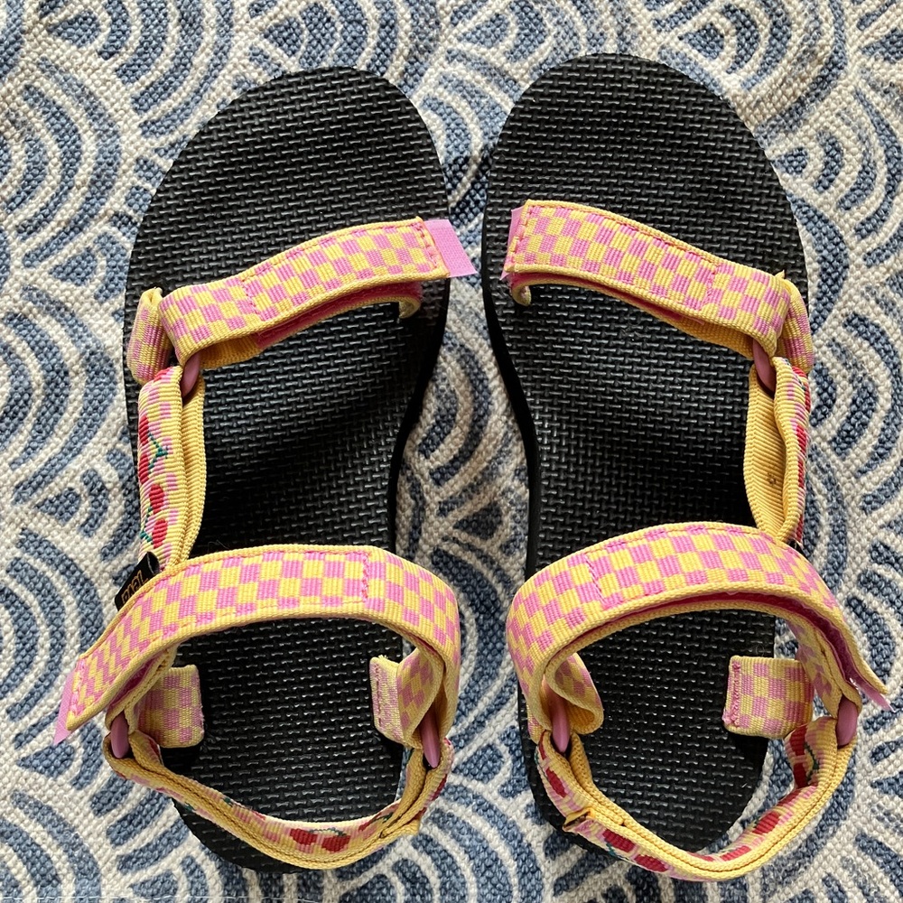 Teva Pink and Yellow Sandals